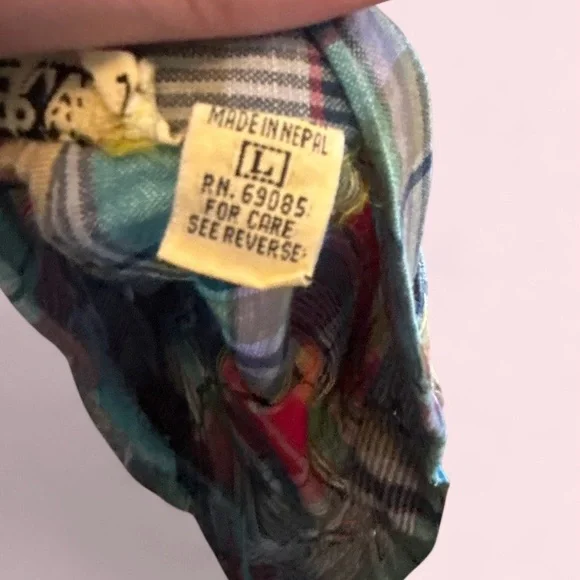 Hermit Vintage Plaid High Waisted Multicolor Shorts - Size L - Picture 6 of 7